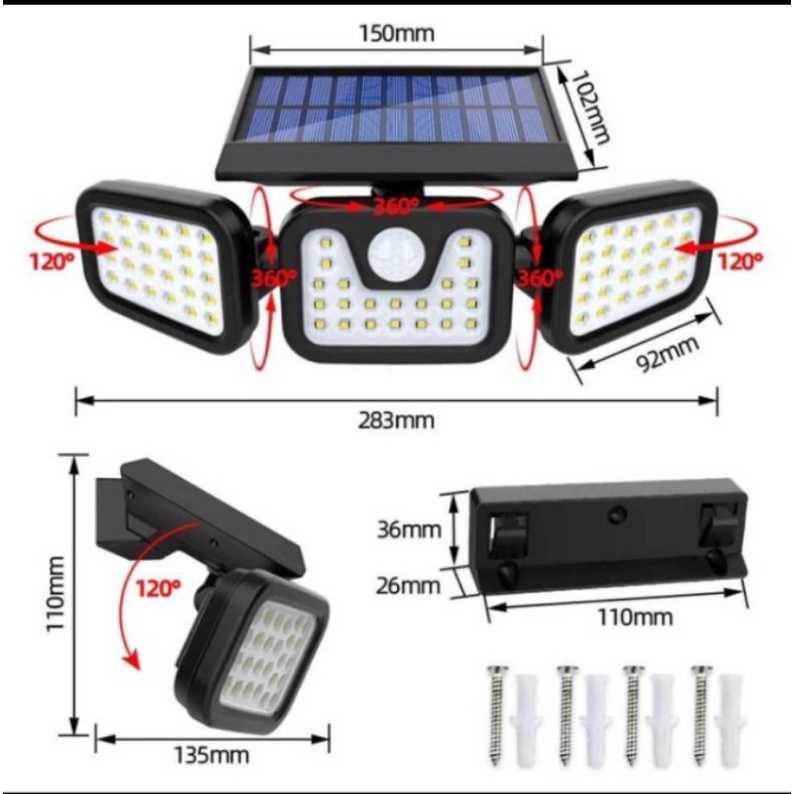 lampu LED tenaga solar/ tenaga matahari sensor