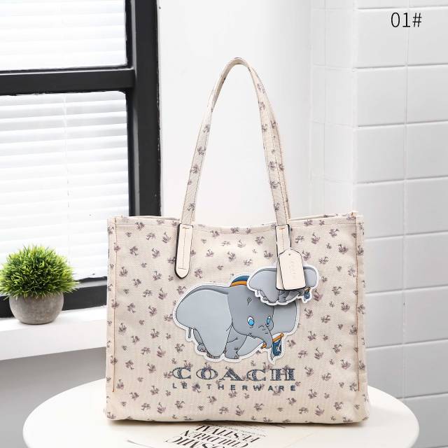 *COACH X DISNEY COLLABORATION DUMBO HORIZONTAL CANVAS TOTE BAG 01*#2