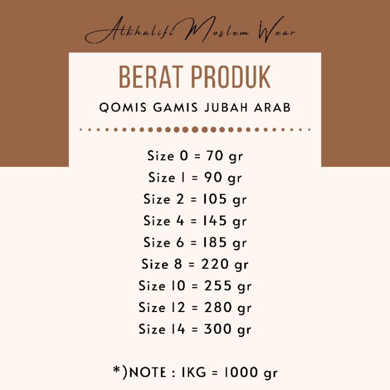 KHUSUS GROSIR MIN 20PCS - QOMIS GAMIS JUBAH ARAB ANAK BERKUALITAS BY ALKHALIFI MOSLEM WEAR