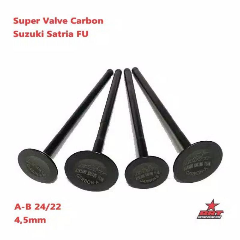 Klep BRT Suzuki Satria FU 4,5mm A-B 24/22 Carbon Racing Valve