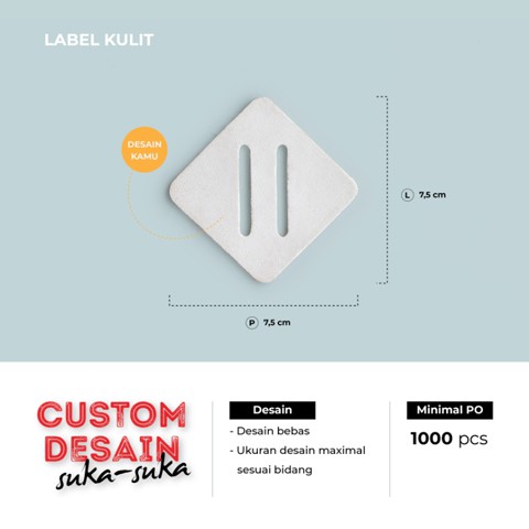 

Label Kulit Persegi 7.5 x 7.5 cm CST 831