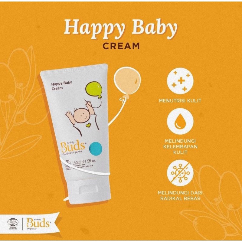 Buds Organics Happy Baby Cream 150 ml - Krim Bayi