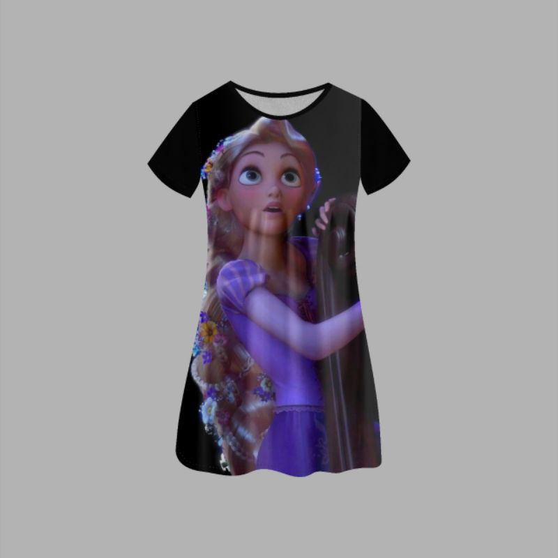 Baju Dress Daster Anak Animasi Kartun 3D Frozen Micket Mouse Princess Binatang Lucu Dll (Boleh Reque