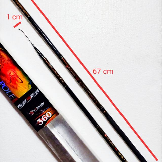 Joran Pancing Tegek Rod Carbon Sabpolo Master Pole 360 cm Tegeg Karbon