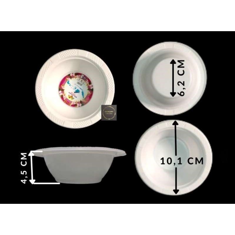 Mangkok Plastik MK 5 KECIL Sekali Pakai 50 pcs