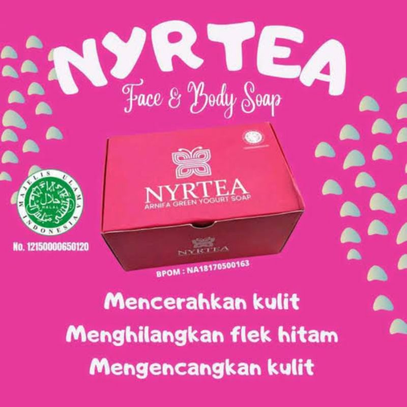 Sabun Mandi Pemutih Kulit Badan Nyrtea BPOM Original 100%