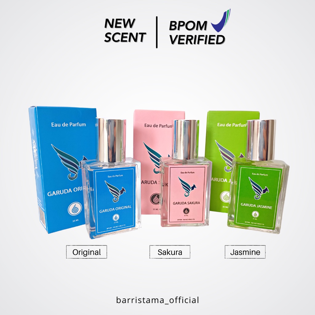 Promo !!! Parfum Badan dan Pakaian Terdaftar BPOM - Garuda Original - Garuda Jasmine - Garuda Sakura - Unisex 35 ml