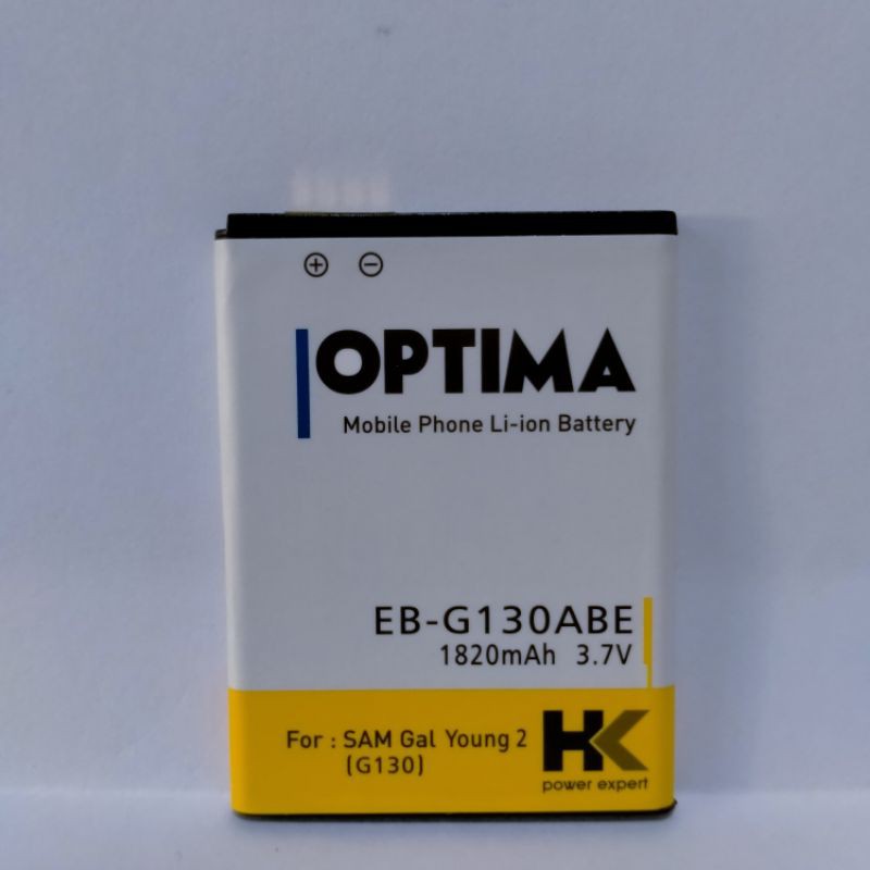 Baterai Batre Battery Double power HK optima Samsung galaxy Young 2/ G130 / EB-G130ABE