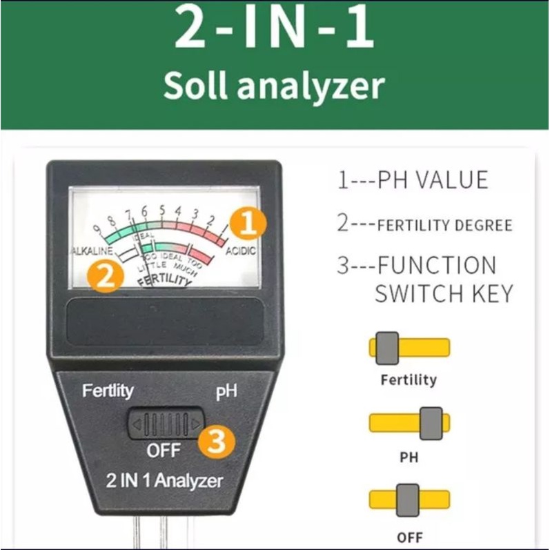 PH Meter Tanah Alat Pengukur Tingkat Kesuburan Tanah soil fertility doctor plant