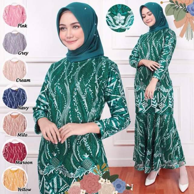 SALE brokat duyung MURAH BERKUALITAS TINGGI/gamis pesta/brukat dress/viral/mewah/murah/maroon,hijau,