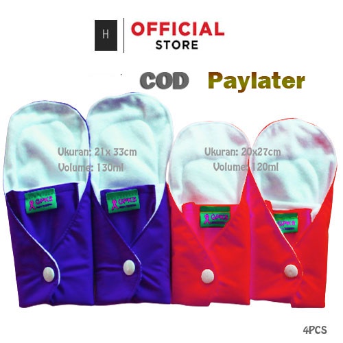 Pembalut kain Cuci Ulang  GPKS Bertahan 4Tahun 4 pcs