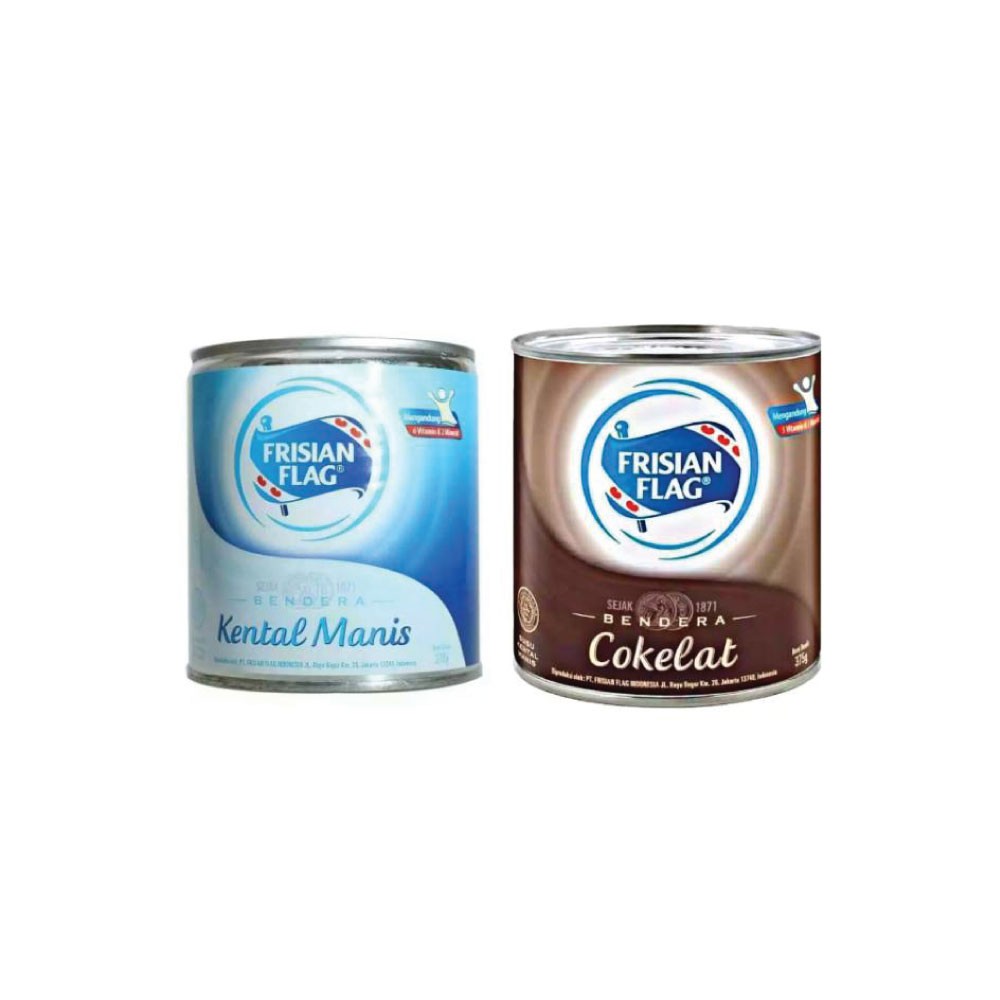 

FRISIAN FLAG SUSU BENDERA KENTAL MANIS PUTIH COKLAT KALENG