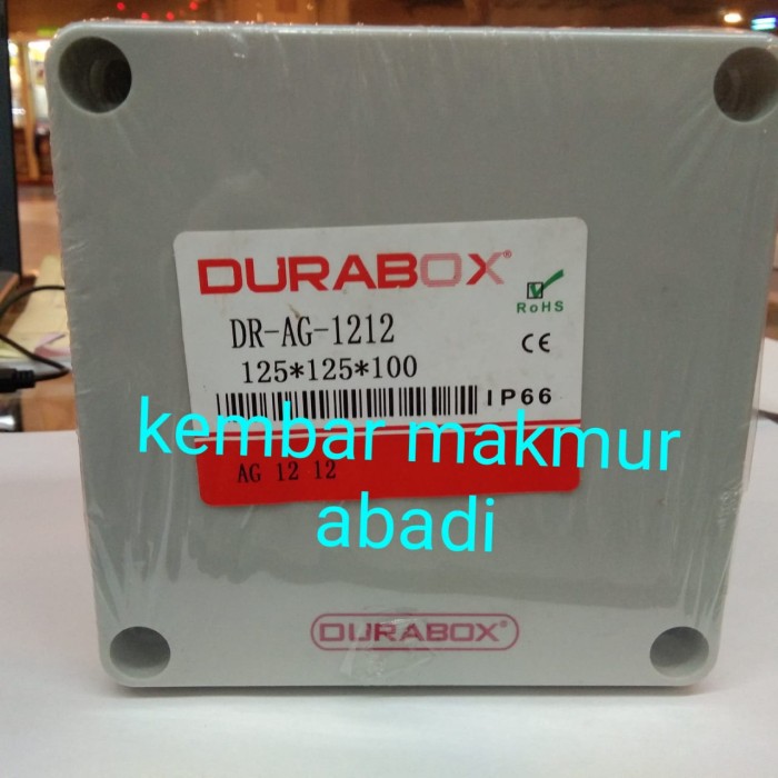 Duradus 125x125x100mm-ABS Junction Box Plastik 125x125x100 Abu-Durabox 125x125x100mm - Duradus KOTAK