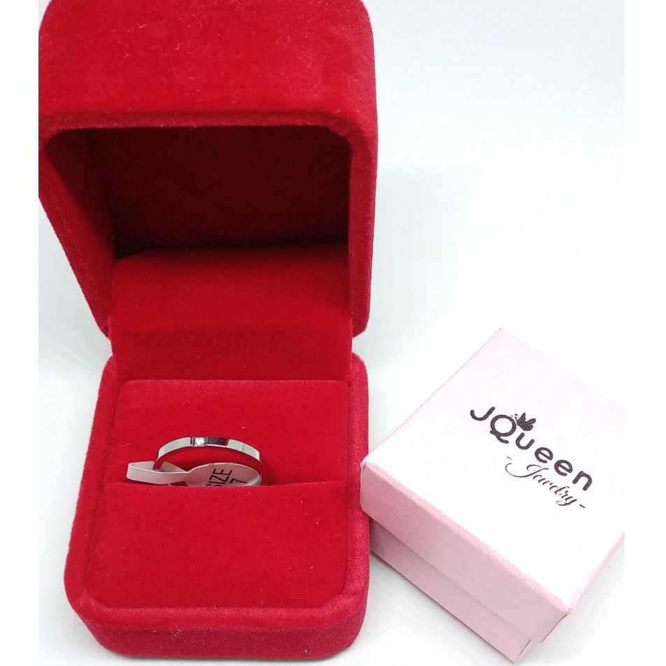 Cincin Titanium Mini Korea Wanita CK015 warna silver bisa untuk cincin kawin nikah fashion set midi