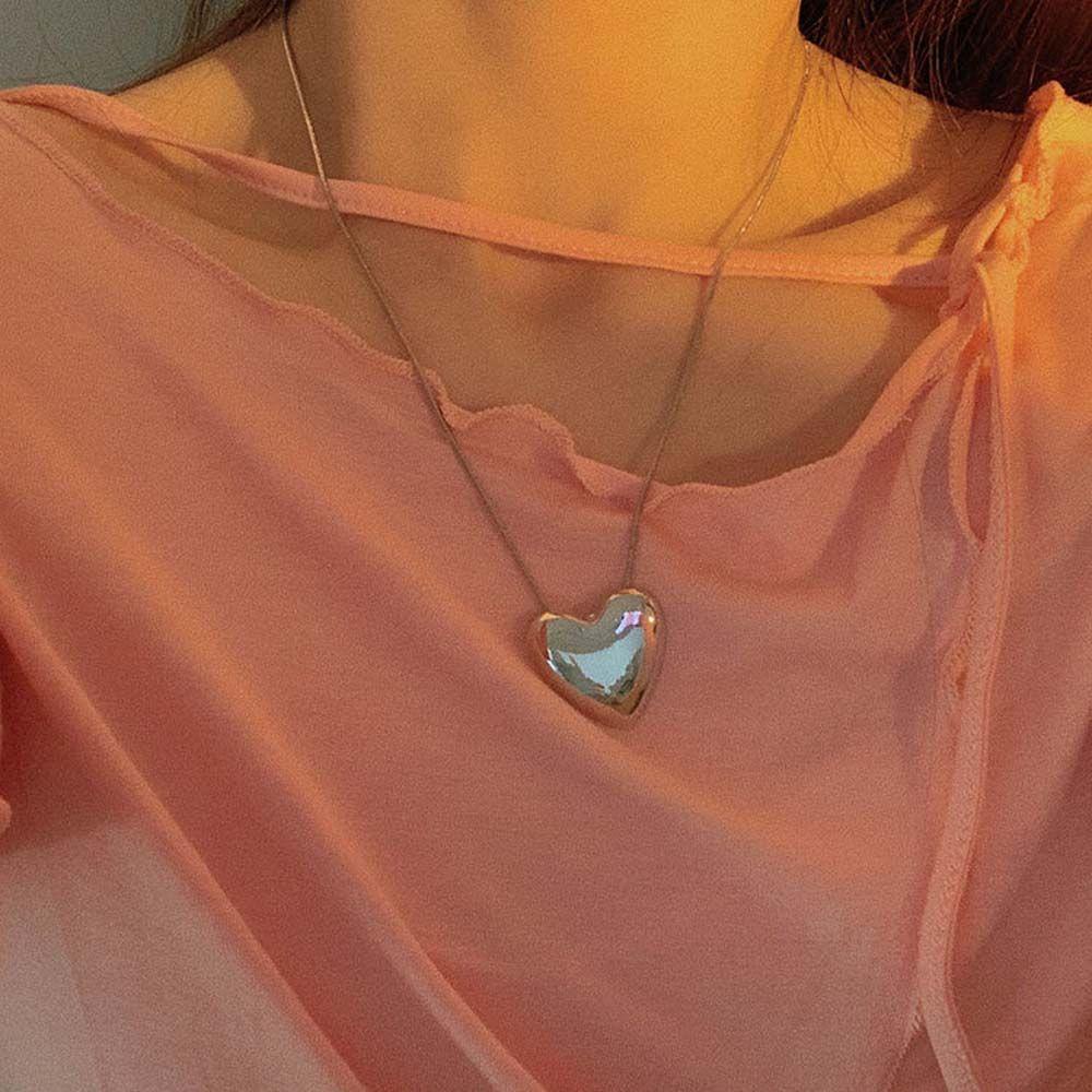 Agustina Wanita Kalung Temperamen Retro Cinta Liontin Korea Alloy Gadis Chocker