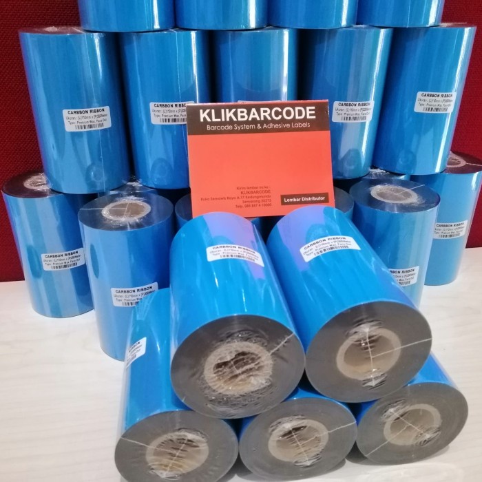 Ribbon / Tinta / Karbon Barcode WAX PREMIUM 110 mm x 300 Meter Gt 820