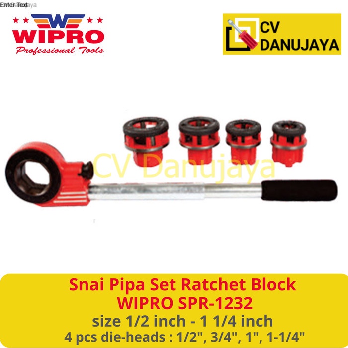 Snai Senai Pipa Set Ratchet Block 1/2 inch - 1 1/4 inch WIPRO SPR-1232