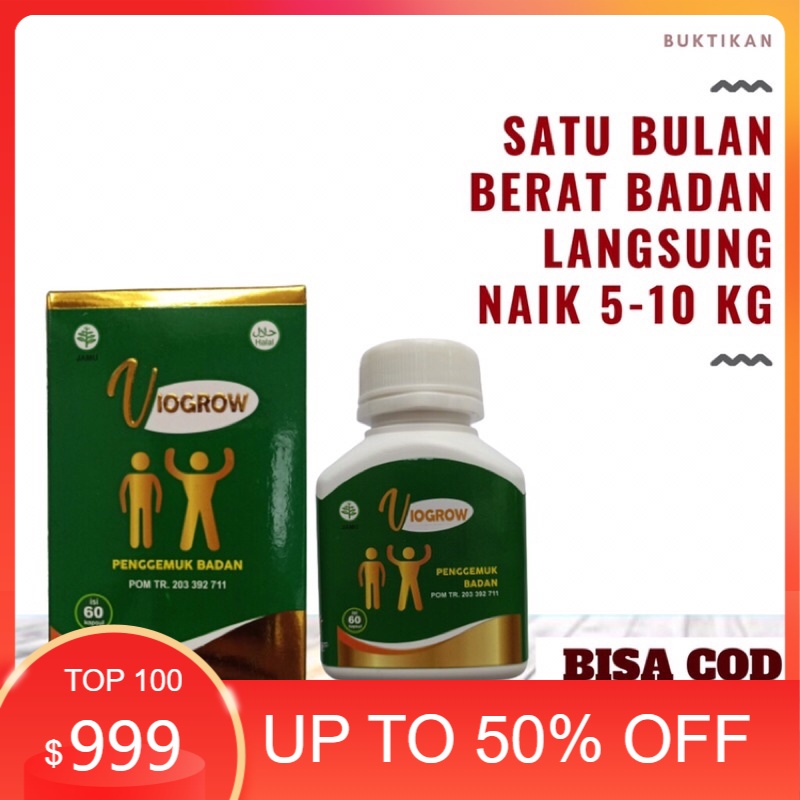 VIOGROW Asli Original Obat Gemuk dan Penambah Nafsu makan Original BPOM Herbal Gemuk Badan Penggemuk
