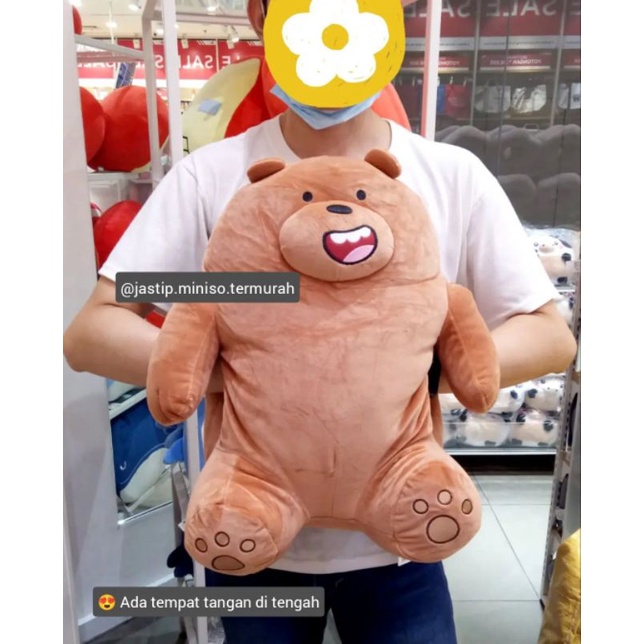 MINISO BONEKA BANTAL TANGAN WBB GRIZZLY