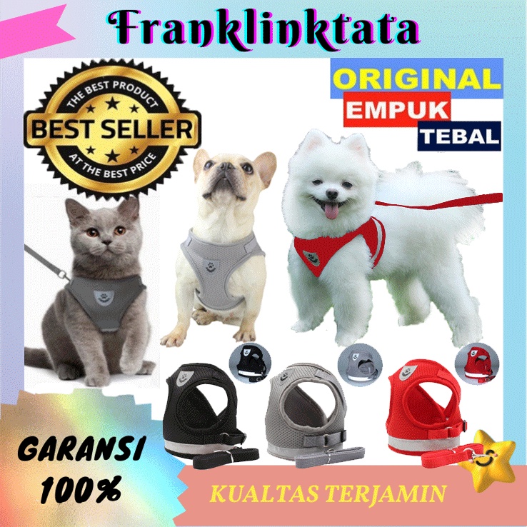 [HOT SALE] NEW TALI KUCING HARNESS ANJING KUCING TALI TUNTUN KUCING TALI KUCING HARNESS KUCING ROMPI BAJU KUCING CAT LEASH DOG LEASH