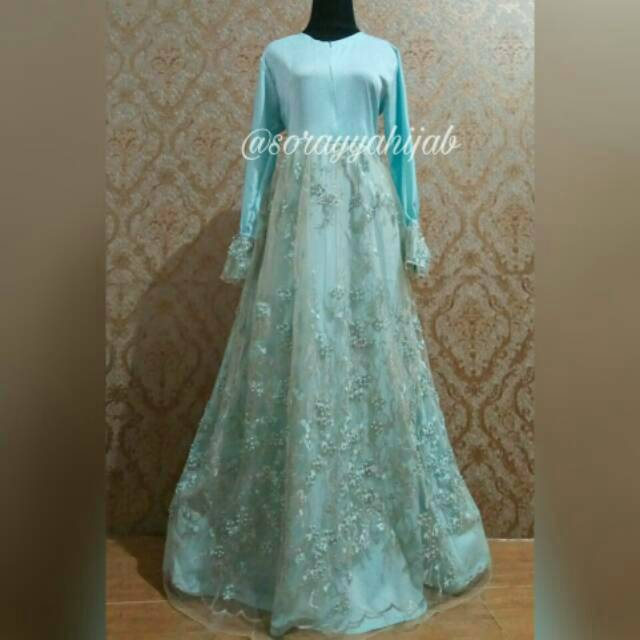 Model Gamis Tile Bordir