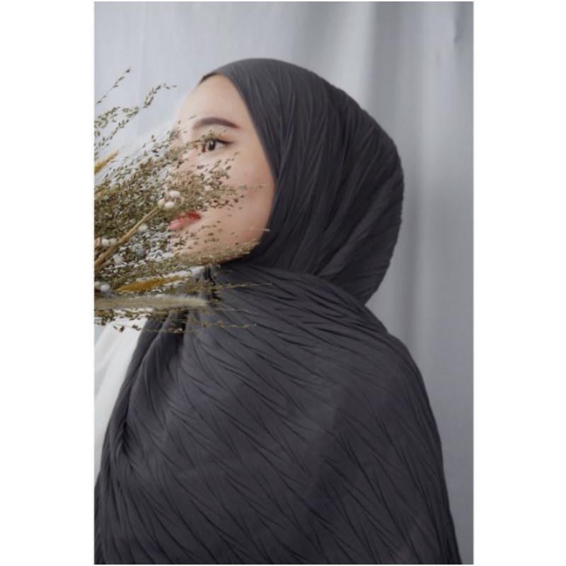 Kerudung Pashmina Plisket Padi / Kerudung Plisket ZigZag