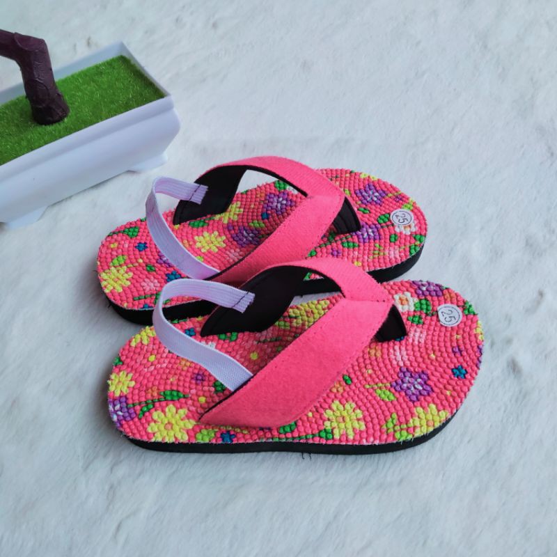 Sandal anak baby lucu motif bunga sakura