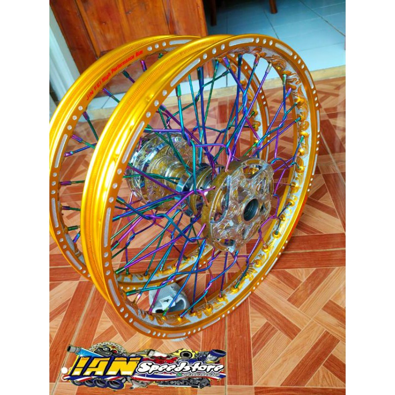 paketan velg ukir+tromol sambung ukir, ruji plintir