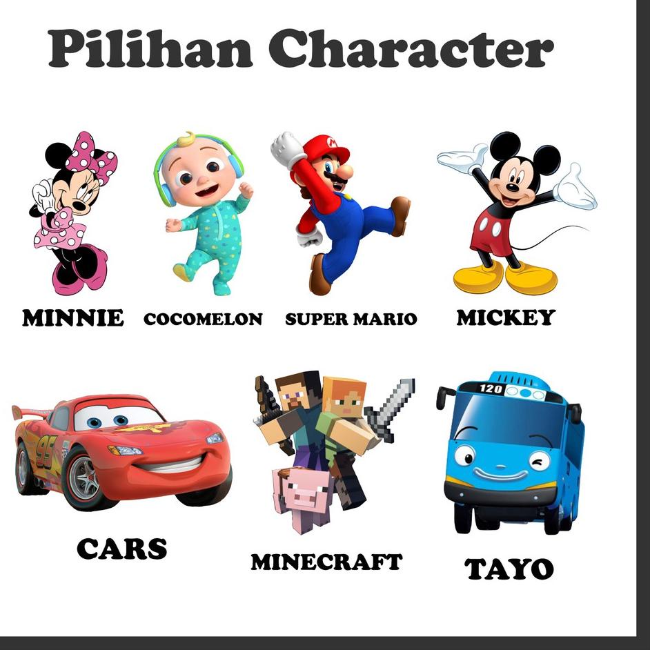 

マ Label Stiker Ulang Tahun Character Isi 43 pcs