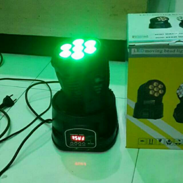 Lampu disco sorot panggung auto gerak run mini wash moving head RGBW led dekorasi DJ stage lighting