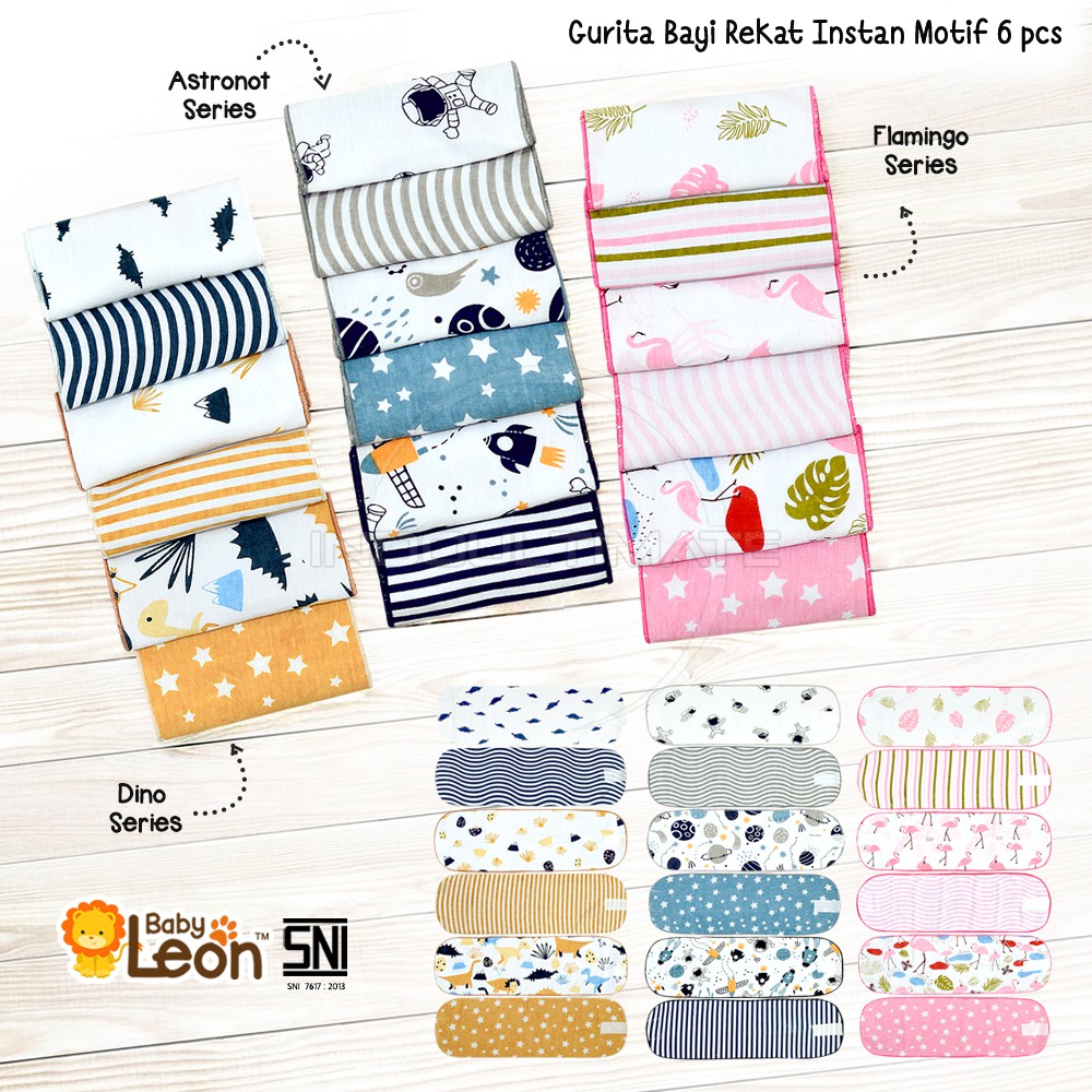 6Pcs BABY LEON Gurita Instan GR-216 Gurita Bayi Murah Termurah Instan Motif Grita Grito Bayi Perekat