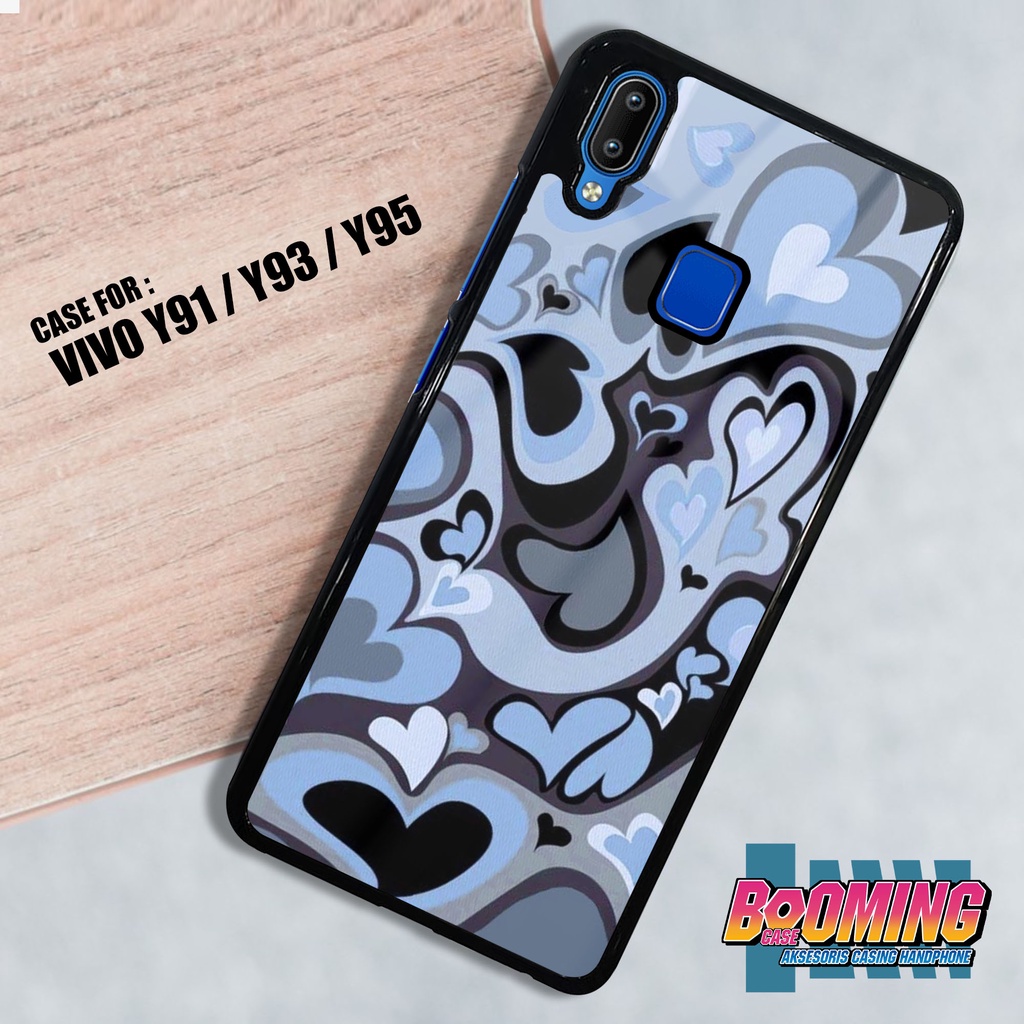Casing Vivo Y91 Y93 Y95 Case Hp Motif LOVE Hardcase 2D Glossy