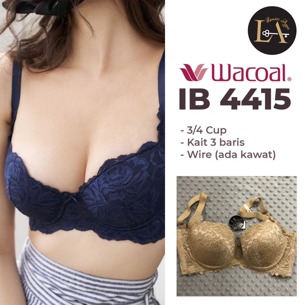 Wacoal Slimsider Side Shape IB 4415R1 kawat- 3/4 cup - Wire - Cut & sew