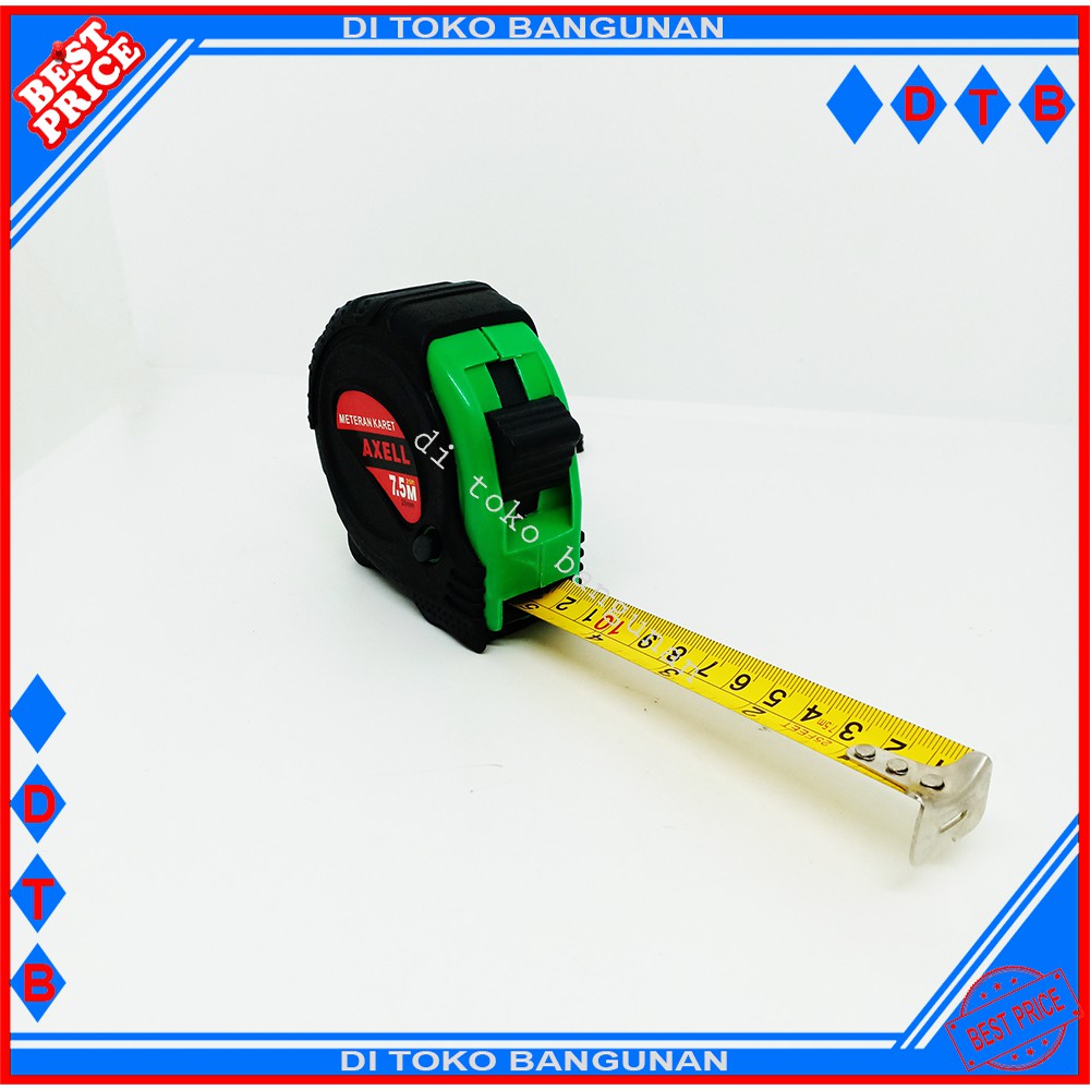 Meteran Body Karet 7.5M Axell