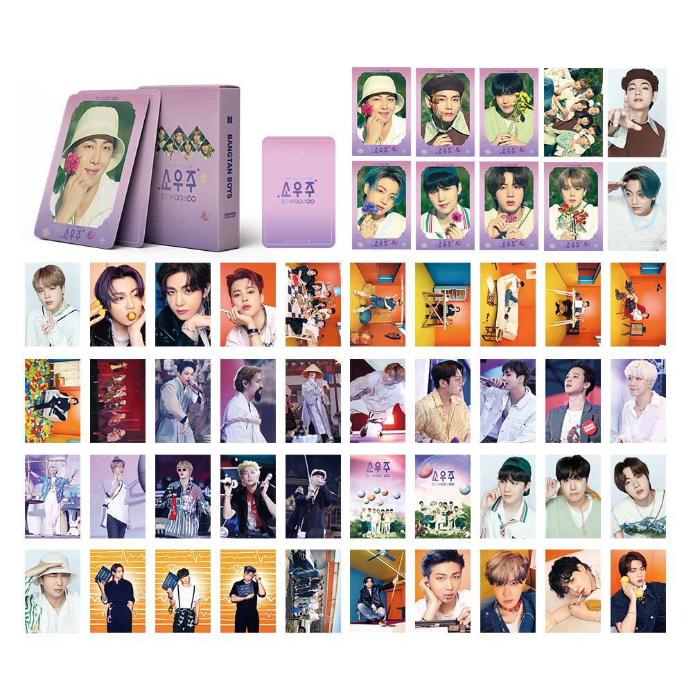 55pcs KPOP BTS 2021 SOWOOZOO Lomo Cards Photocard HD Collectibles for ARMY