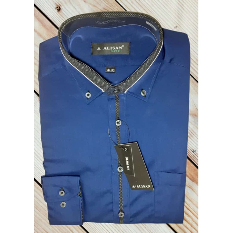 KEMEJA ALISAN SLIM FIT BIRU DONGKER