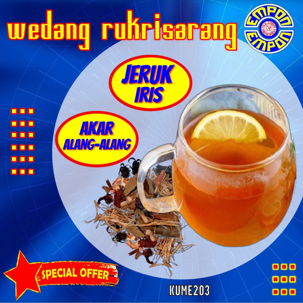 

WEDANG UWUH RUKRIS ARANG Jeruk Iris Akar AlangAlang Minuman Rempah Herbal Cegah Sariawan Panas Dalam