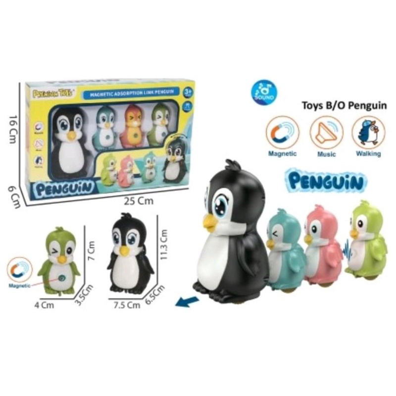 MAINAN PINGUIN MAGNETIC/ PINGUIN BERJALAN/ MAINAN ANAK EDUKASI
