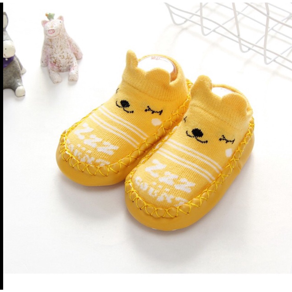 Sepatu bayi Moccasins / Kaos kaki anak Pattern Moccasins / Prewalker bayi