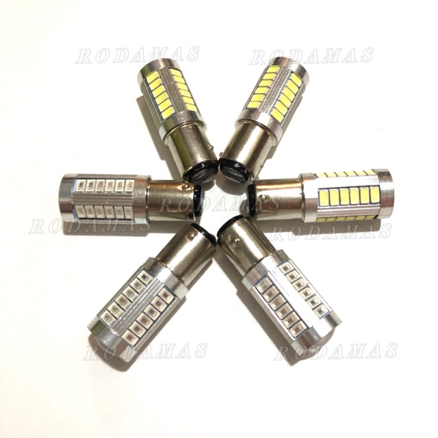 Lampu LED Stop Bayonet Brake / Rem 1157 12VOLT 5630 33 MATA Lensa Mobil Motor