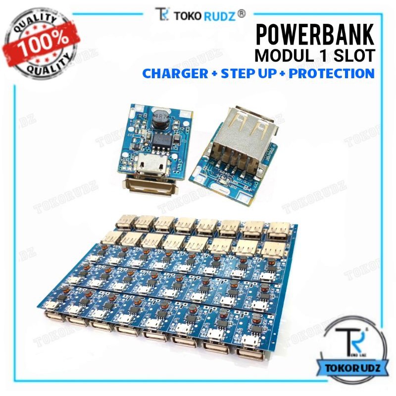 Modul Cas Powerbank 1 Slot 5V 1A Multi Charger + Step Up DC + Protection
