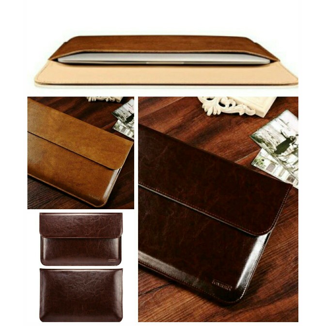 Sleeve Case Macbook / Tas Laptop Kulit Asli Premium Design