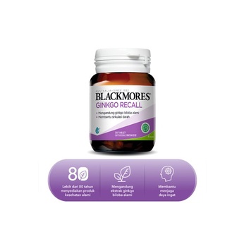 Blackmores Ginkgo Recall (KEMASAN BARU)  30Tablet