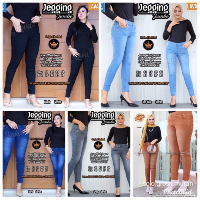 (28-38)CELANA JEGGING JUMBO JEANS||LEGGING JEANS