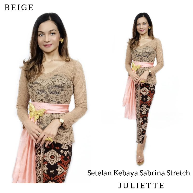 Setelan Kebaya Bali Lengan Panjang Sabrina Stretch Juliette