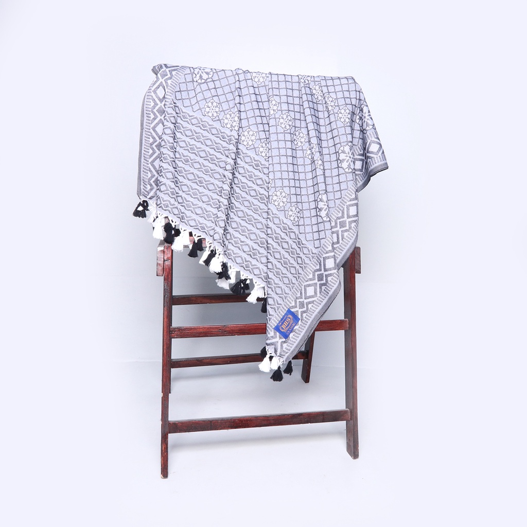 Surban Subaiyah BHS Classic Motif Jacquard Abu Abu