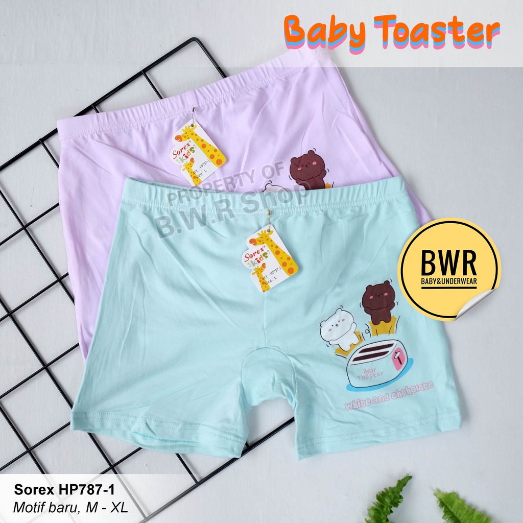 CD Boxer Sorex HP 787 -1 / Celana Dalam Boxer Anak Perempuan Motif | Bwr