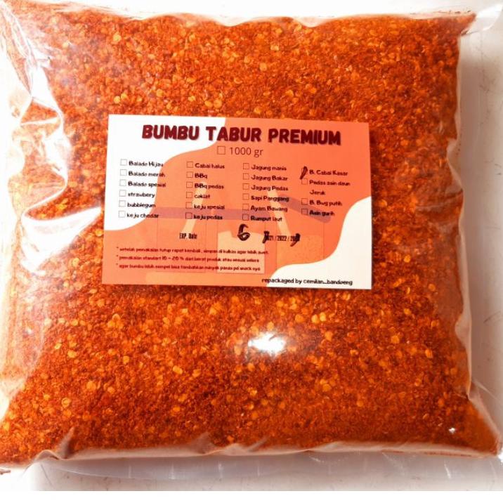 

Special - Bubuk Cabai Kasar jeletot Original dan aroma daun jeruk 1 kg