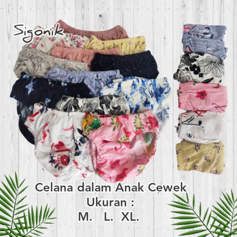 CD Celana Dalam Motif Anak Cewek Wanita Perempuan M L XL Balita Batita PAUD TK SD Murah Adem Nyaman