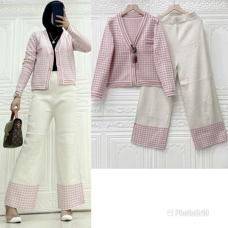 Setelan rajut kulot import